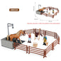 Oenux Farm Horse Race Model Action Figures DIY Equestrianism Horseman Animals Figurine Cute Education Collection Kids Toy Gift
