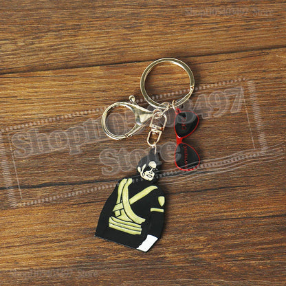 2026 Michael Jackson "King of Pop" Keychain, MJ Moonwalk Figure Keyring with Fedora Hat Pendant, Music Fan Collectible Gift