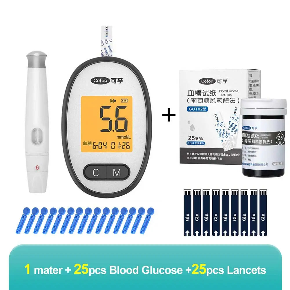 Cofoe Uric Acid, Glucose, Cholesterol 3-in-1 Monitor - Medical Grade Accuracy Blood Glucose Meter Uric Acid Cholesterol Monitor