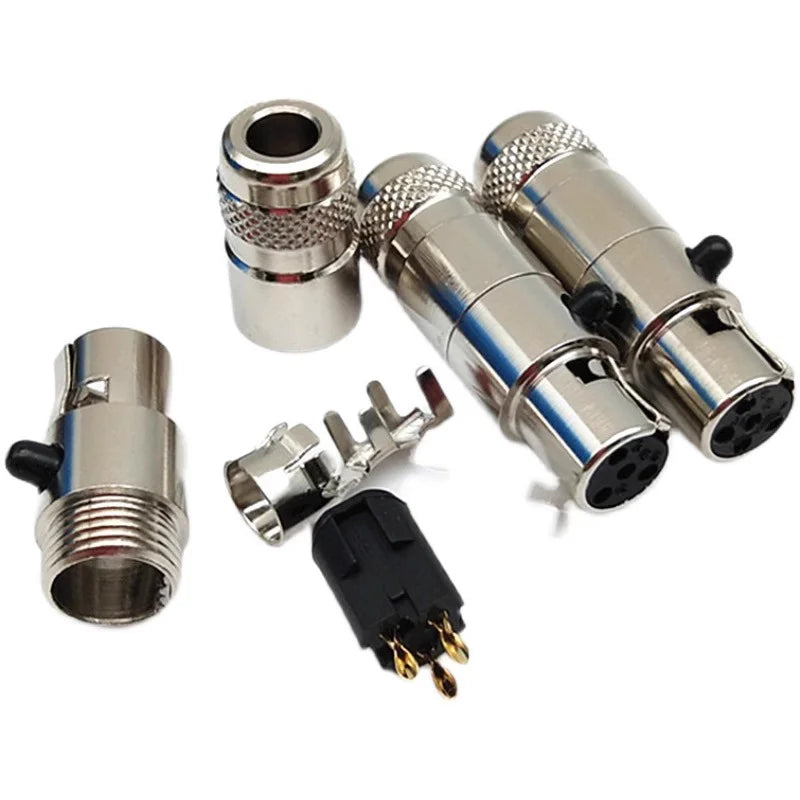 3/4/5/6pin Mini XLR Aviation Connector Female Plug Male Socket Zinc Alloy+copper pins for MIC Microphone Audio Video Connecting