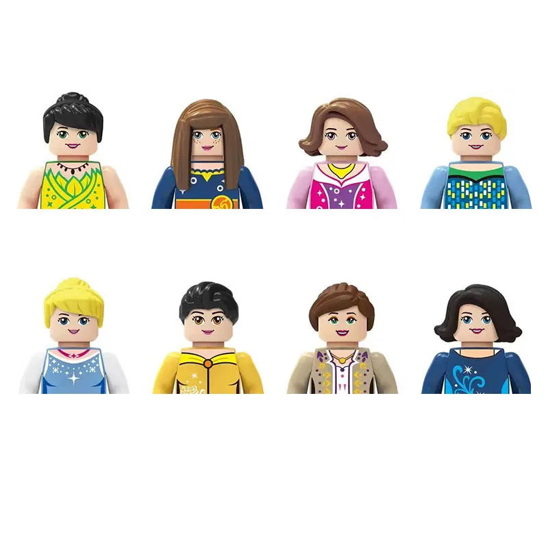 City character building block figure set, little block people, block accessories, engineer, doctor, firefighter, kids' toy