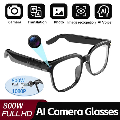 2026 New Smart Glasses Men 4K 8MP HD Camera Video Recording Language Translation ChatGPT WIFI Bluetooth Call Audio Glasses Women