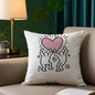 Funny K-Keith H-Harings Art Pillow Case Short Plush Print Cushion Cover Square Throw Pillow Covers Sofa Home Decor