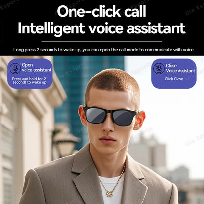AI Smart Wireless Glasses Bluetooth Sunglasses Remote 8K Control Touch Photo Camera Recording Voice Assistant Translator