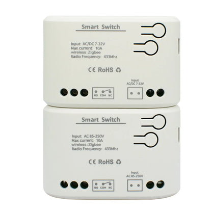 Zigbee 3.0 Tuya 1 Channe Smart Relay Module Smart Life Switch Controller 12V 24V 220V 230V Dry Contact NO NC COM Inching Timer