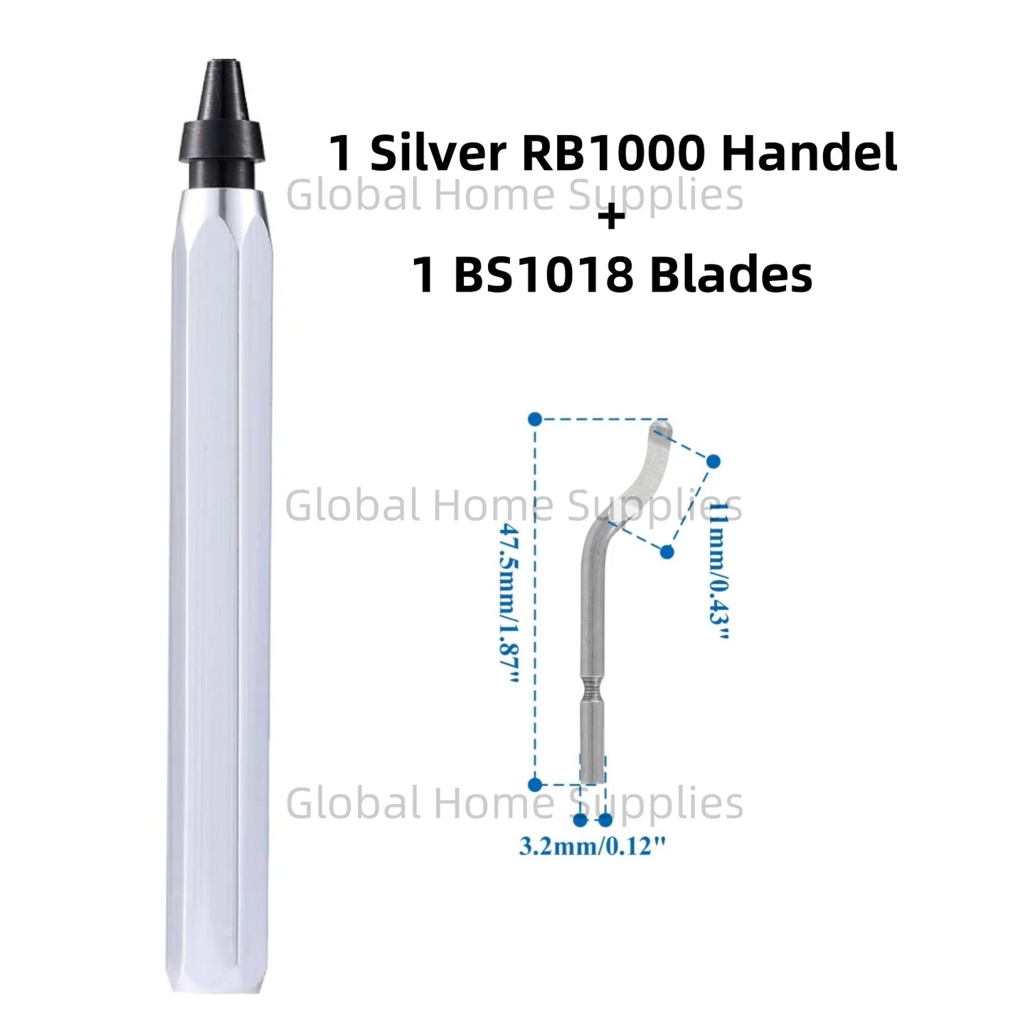 Deburring Tool Kit RB1000 Handle with BS1018 Blades Burring Blade Burring Pen For Pipe Copper Burrs Removal Trimming Tool