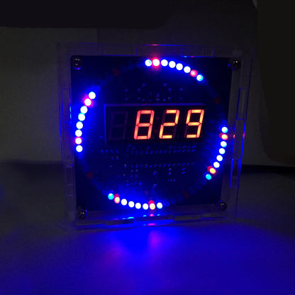 DIY Rotating Digital LED Display Module Alarm Electronic Digital Clock Kit 51 SCM Learning Board 5V DS1302