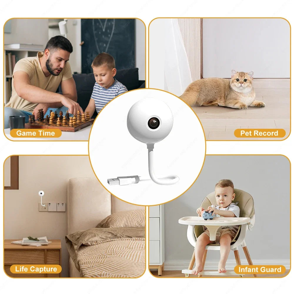 Indoor Mini Camera 3MP 2.4G WIFI Wireless Baby Monitor USB Light Bulb Camera Home Security Protection IP Cam Video Surveillance