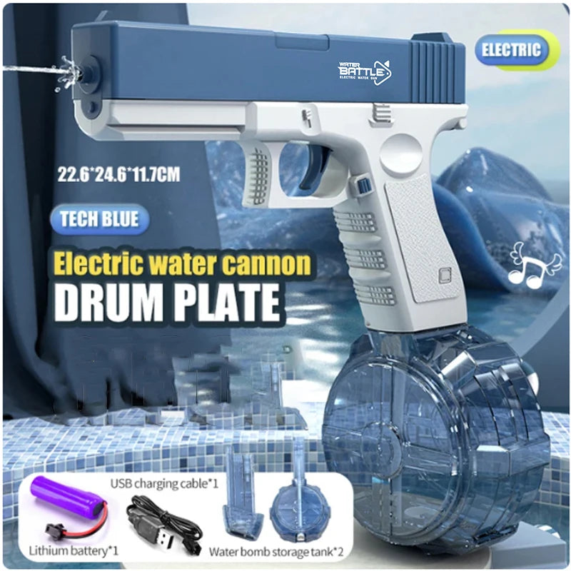 New Summer Electric Water Gun Toy Portable Automatic Electric Burst Water Gun Outdoor  Beach Water Toys Water gun accessories