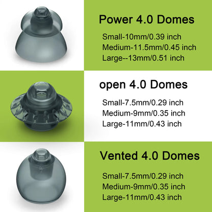 Hearing Aid Domes for Phonak Replacements,Phonak Open 4.0 Domes,10pcs Universal Domes for Phonak-Unitron Ric Hearing aid