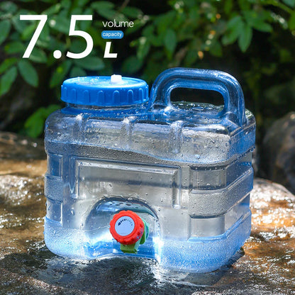 7.5/10/15L Water Carrier Tank Portable Water Storage Tanks Food Grade Large-Capacity with Faucet for Picnic Hiking