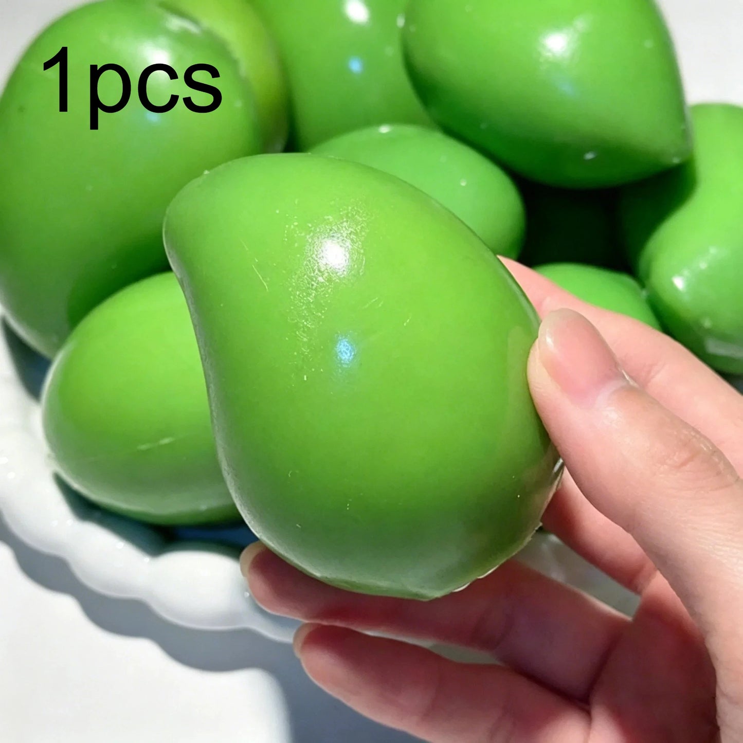 Color Changing Mango 크런치 말랑이 Squishy Fidget Toy Soft ASMR Sensory Squeeze Ball Anti-Anxiety Stress Relief Decompression Fun 말랑이