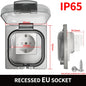 IP65 Waterproof Outdoor Socket, 16A High Power Wall Plate, 250V US/Thai Style 10A Receptacle, Bathroom & Weatherproof Electrical