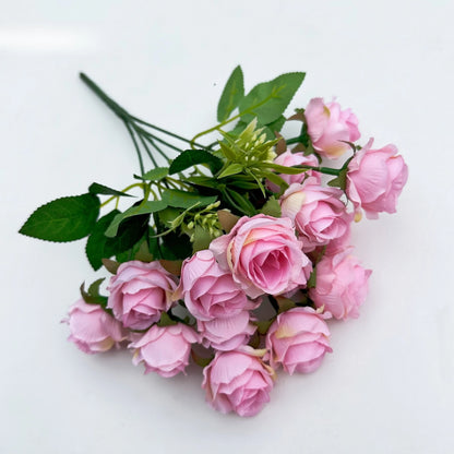 15 heads Artificial Silk Rose Flowers Bridal Bouquet for Home Wedding Floral Arrangement Garden Artificial Flowers DIYGift Decor
