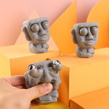 Stone Man Releases Stress Toy Eye Popping Slow Rebound Soft Squeeze Sensory Fidget Toy for Kids Funny Stuff Adult Teen Gifts