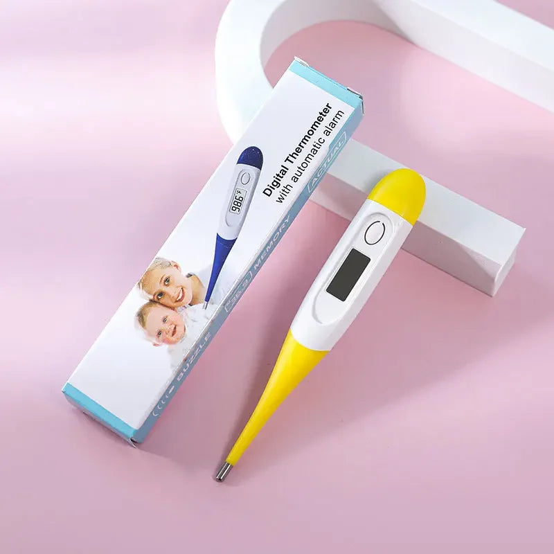 Digital Thermometer with Soft Tip, Oral & Armpit Temperature Test for Baby Adults, Home First Aid Fever Detection Tool