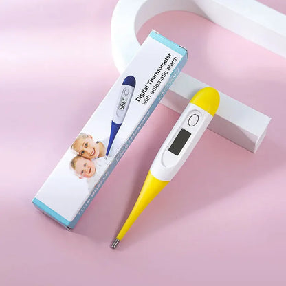 Digital Thermometer with Soft Tip, Oral & Armpit Temperature Test for Baby Adults, Home First Aid Fever Detection Tool