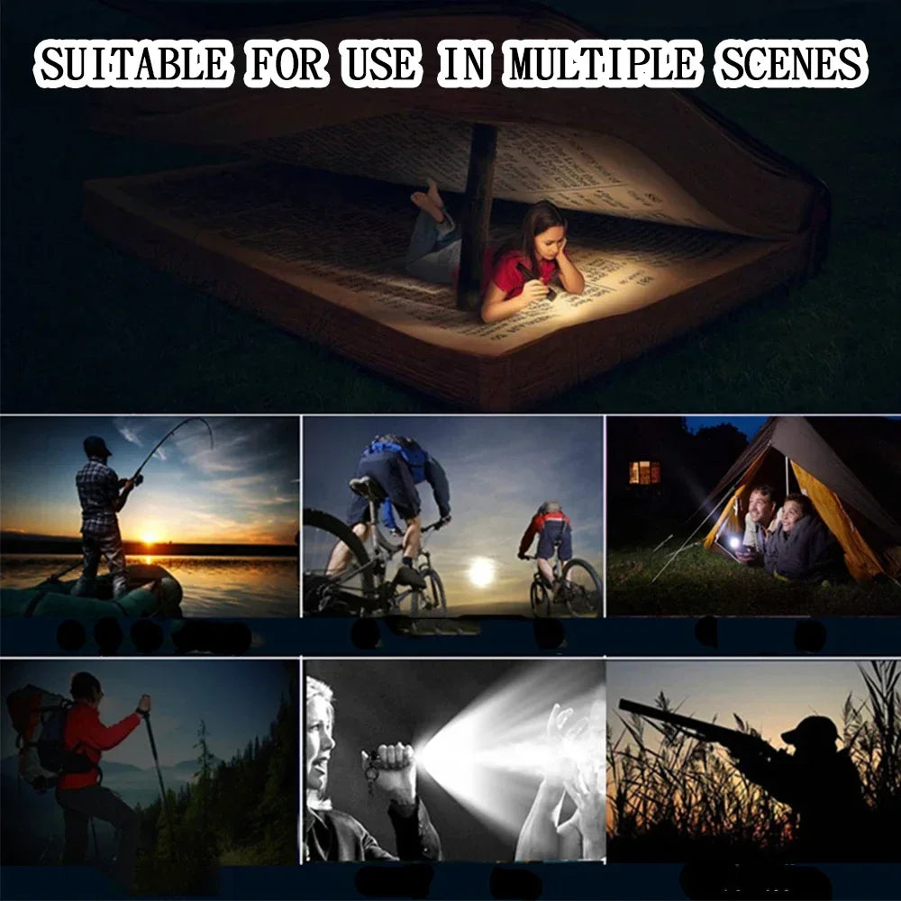 Portable COB+LED Camping Light Flashlight USB Rechargeable Zoom Tactical Torch Lamp Waterproof Emergency Torch Christmas Gift