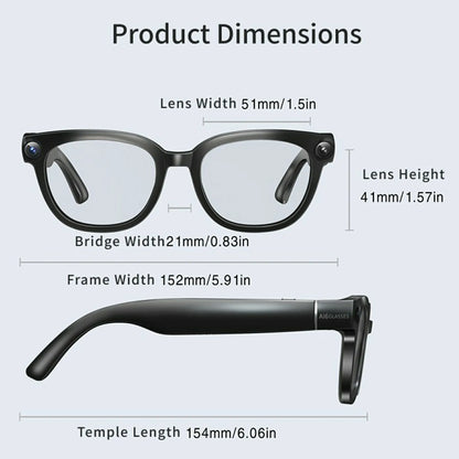 2026 AI Smart Glasses with 8MP Camera Video Recording Many Languages Translation Sunglasses Bluetooth Call Music Play Men Women