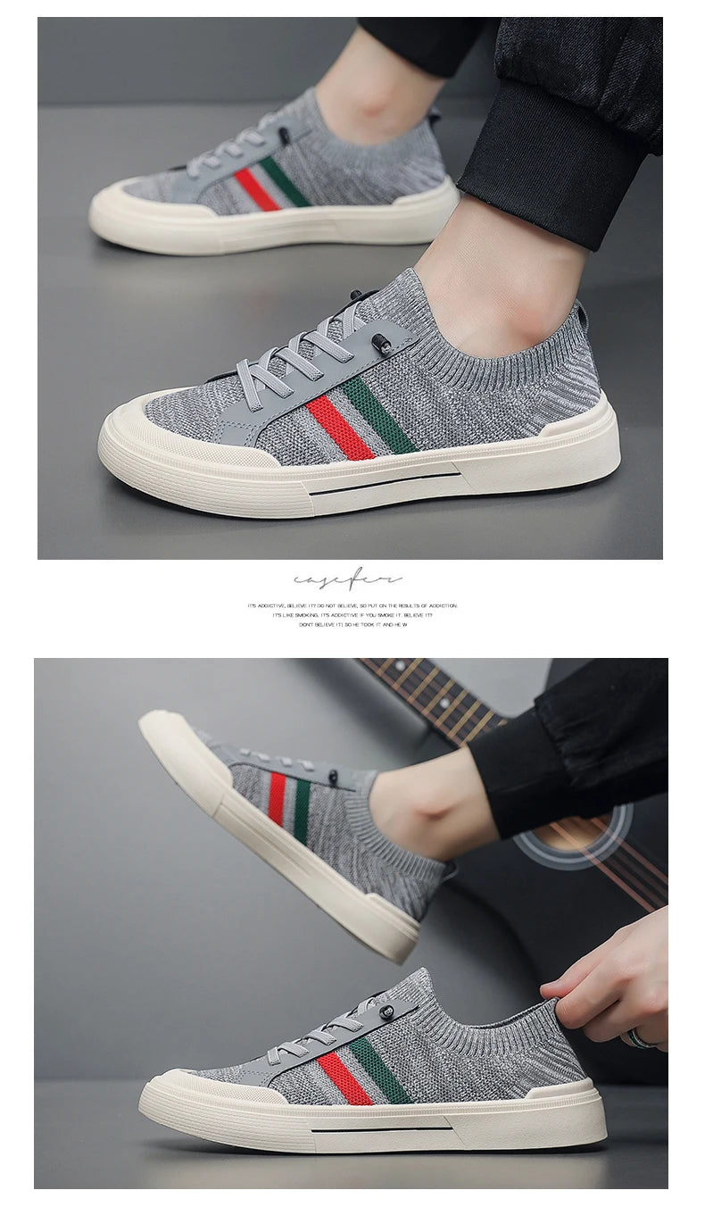 Men's breathable mesh casual shoes  summer lightweight soft soled comfortable outdoor walking shoes youth versatile trendy shoes