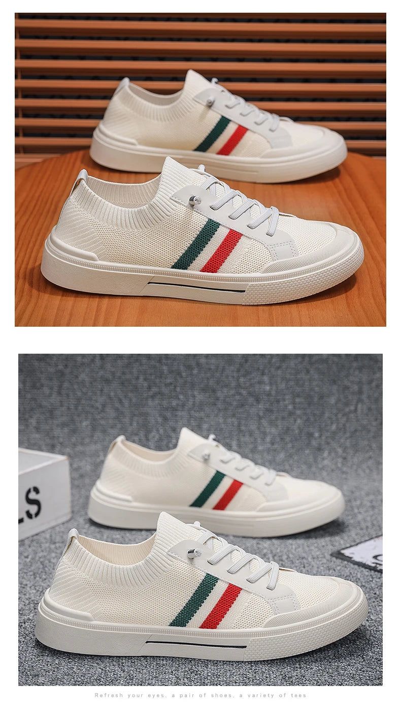 Men's breathable mesh casual shoes  summer lightweight soft soled comfortable outdoor walking shoes youth versatile trendy shoes