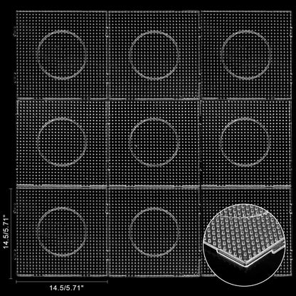 1/4/9pcs 5mm Large Square Fuse Beads Pegboards Plastic Beads Boards with Ironing Paper, Beads Tweezers for Kids Craft Beads