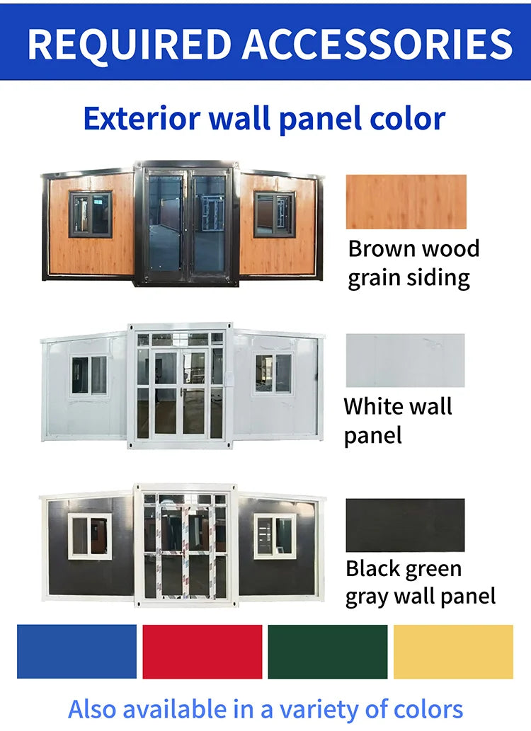 Restaurant 20FT 40 Ft Prefab Steel Prefabricated Sandwich Panel Expandable Living Container House Tiny Homes With Bathroom