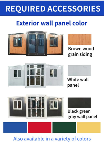 Restaurant 20FT 40 Ft Prefab Steel Prefabricated Sandwich Panel Expandable Living Container House Tiny Homes With Bathroom
