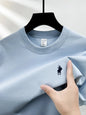 100% pure cotton short sleeve round neck men's T-shirt hot selling luxury brand summer exquisite pony embroidery breathable top