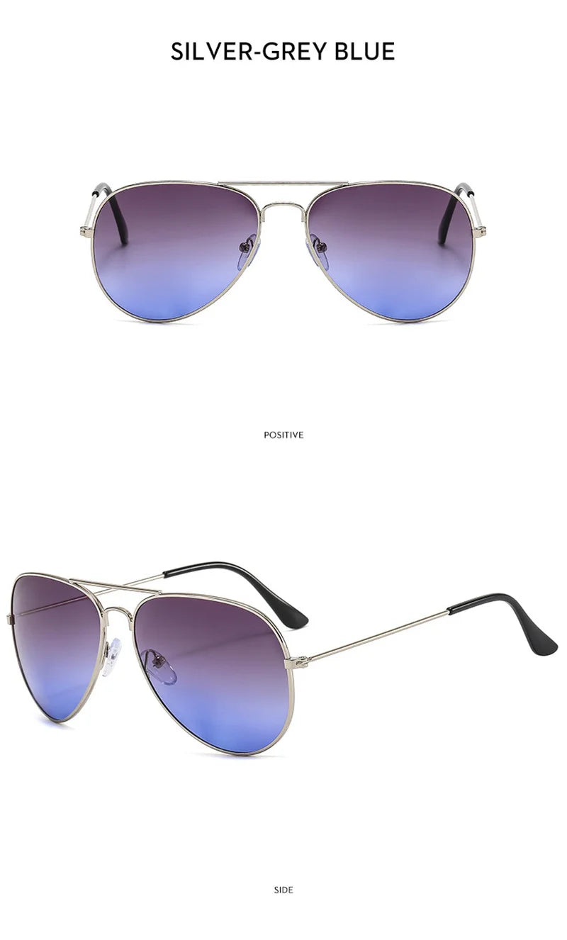 New Double Bridge Sunglasse for Woman Men Alloy Frame 2026 Gradient Lens Sun Glasses Female Oculos Male Outdoor Fashion Eyewear