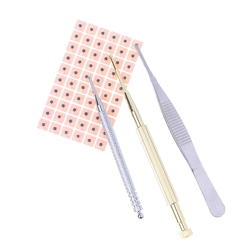 1200Pcs Cowherb Seed Ear Stickers Set Auriculotherapy Acupuncture Massage Therapy Dredge Body Meridians Improve Vision Treat