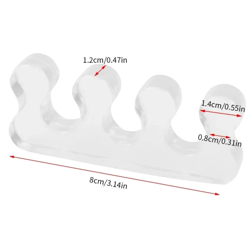 Silicone Manicure Pedicure Nails Finger Separator Flexible Finger Toe Spacer Separation Straighteners Tool Personal Health Care
