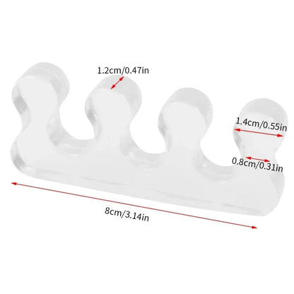 Silicone Manicure Pedicure Nails Finger Separator Flexible Finger Toe Spacer Separation Straighteners Tool Personal Health Care