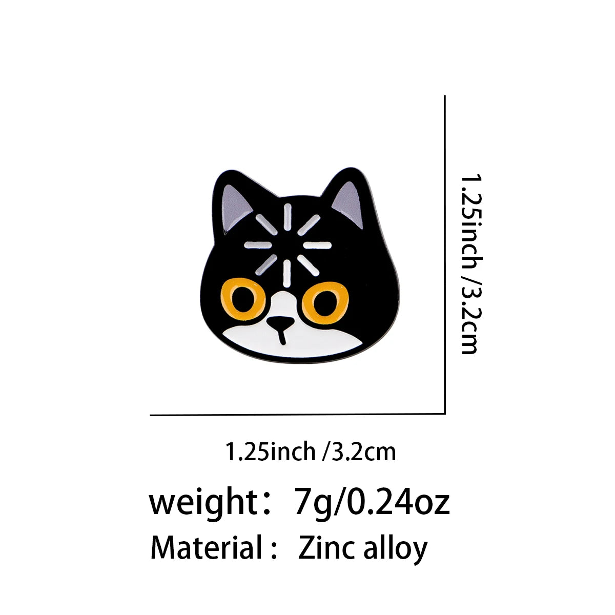 "Loading" Black Cat Enamel Pin Cute Brooch Pines Lapel Pins Badge on Backpack Clothing Accessories Animal Jewelry Friends Gifts