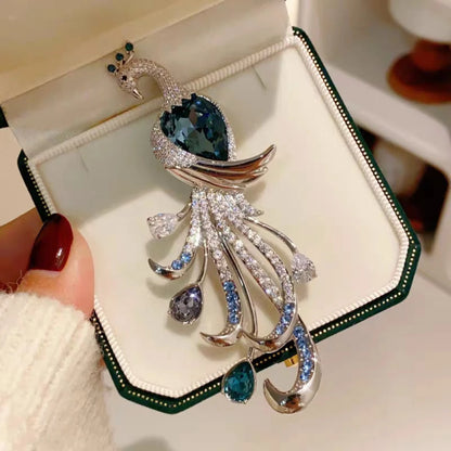 Baroque Luxury Peacock and Phoenix Design Brooches for Men and Women, Jewelry, Fashion Accessories, and Party Gifts