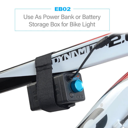 TrustFire EB02 18650 Battery Packs DC 8.4V Power Banks Case USB Charging Mobile Phone Waterproof Battery Box for Led Bike Lights