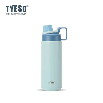 Tyeso 600ML Water Bottle With Eye Sticker Insulated Leak-Proof Fitness Flask Vacuum Flasks for Sport for Outdoor Workouts Travel