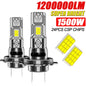 H7 Led CANBUS Headlight Bulbs 1500W Super Bright Wireless Turbo Fan Diode Lights for Car Ampoule LED H7 Automobile Fog Lamps