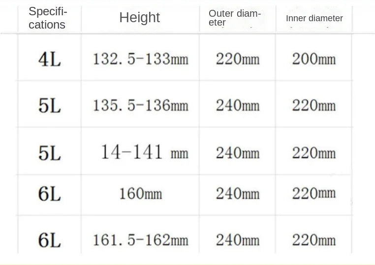 Electric pressure cooker liner stainless steel 304 non-stick pan universal old-fashioned rice cooker lining