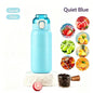 LUSQI 304 Stainless Steel Vacuum Insulated Water Bottle With 7 Flavor Pods 600/800ml Portable Thermos Outdoor Sports Water Cup