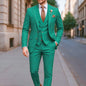 High Quality 3 Piece Yellow Men Suits Peak Lapel Slim Fit Men Clothing Elegant Wedding Jacket Vest Pants Sets for Business Party