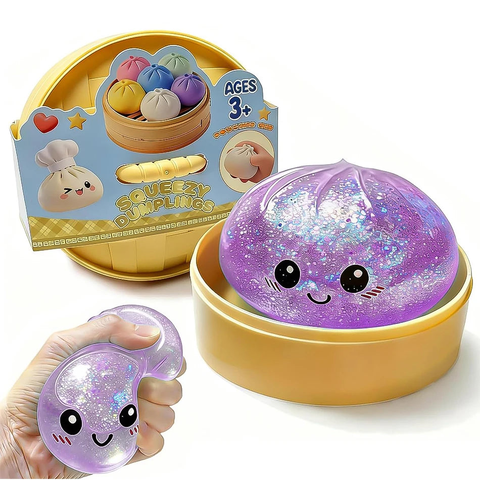 Colorful Glitter Dumpling Blind Box Squishy Relaxing Relieve Anxiety Antistress Enhance Happiness Rebound Squeeze Reliever Toy
