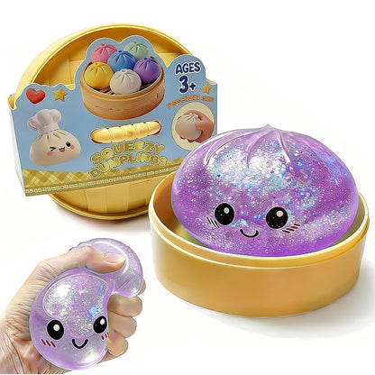 Colorful Glitter Dumpling Blind Box Squishy Relaxing Relieve Anxiety Antistress Enhance Happiness Rebound Squeeze Reliever Toy