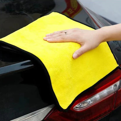 1/2/6pcs Microfiber Cleaning Towel Thicken Soft Drying Cloth Car Body Washing Towels Double Layer Clean Rags Car Accessories