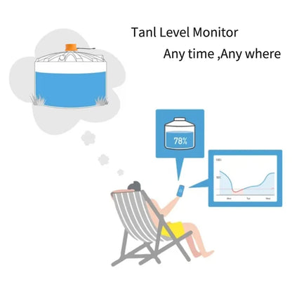 ME201WZ Wireless Zigbee Tuya Mobile App Detector Water Fuel Oil Liquid Level Sensor Alarm Indicator Remote Tank Monitor
