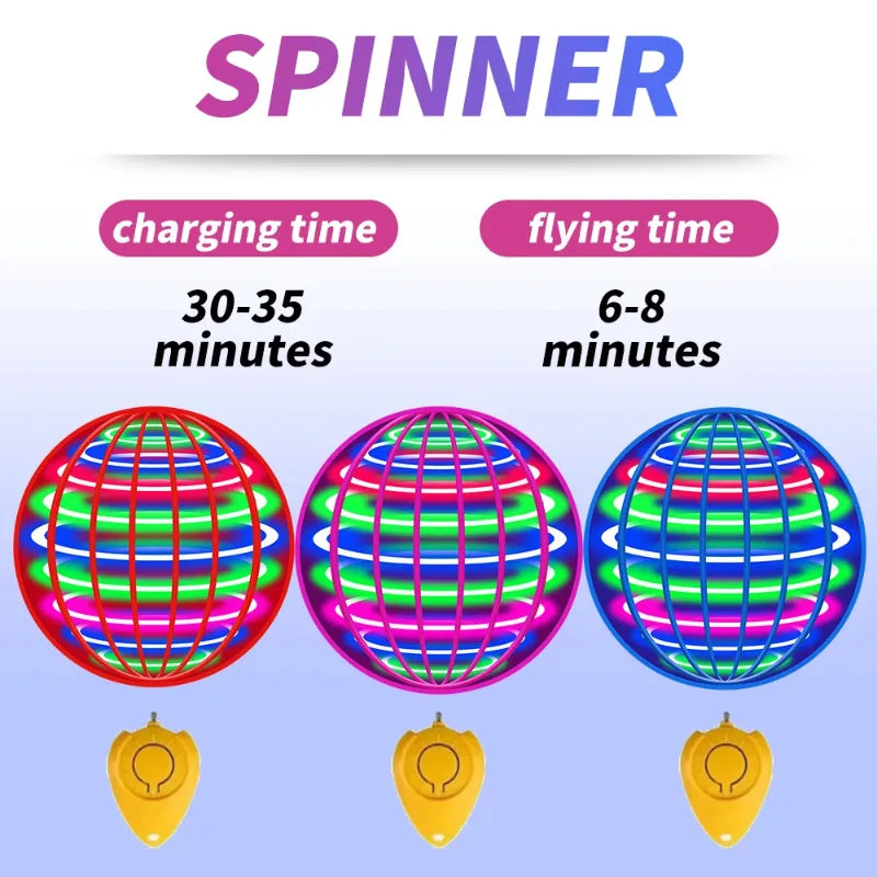 2026 Hand Controlled Flying Ball Boomerang Hover Ball Flying Spinner Toy with Magic LED Lights Fidget Toys