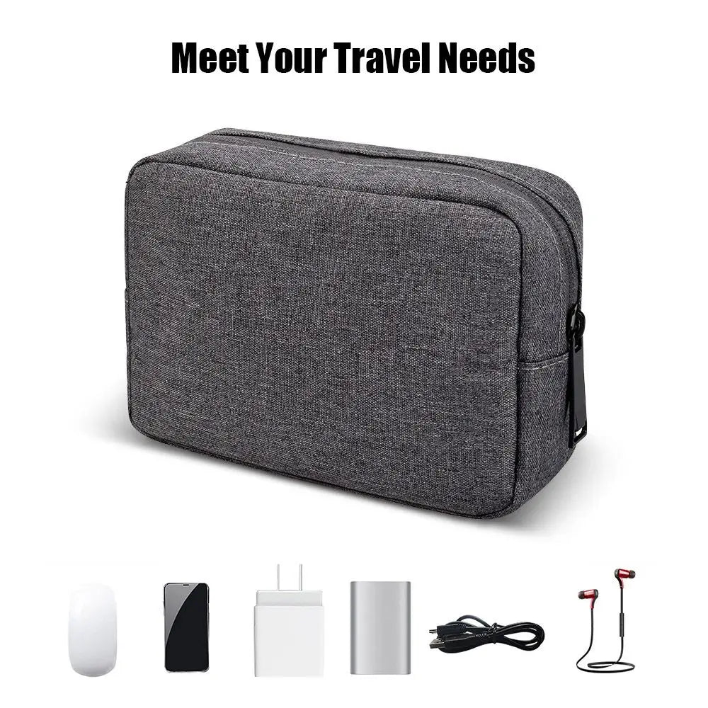 Digital Accessories Storage Bag Portable USB Cable Earphone Organizer Makeup Cover Travel Gadget Devices Pouch