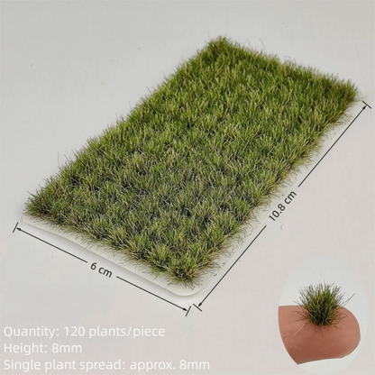 120PCS Multicolor Grass Tufts 8mm Height Self-Adhesive Miniature Flower Grass Model DIY Accessories Sand Table Layout