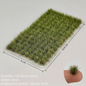 120PCS Multicolor Grass Tufts 8mm Height Self-Adhesive Miniature Flower Grass Model DIY Accessories Sand Table Layout