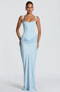 Lady Sexy Strapless Split Solid Pleated Dress Women Chic Backless High Waist Off-shoulder Dresses 2026 New Evening Party Gowns